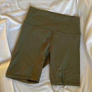 Olive green Hawthorn Athletic bike shorts